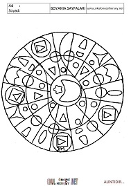 Mandala boyama sayfaları